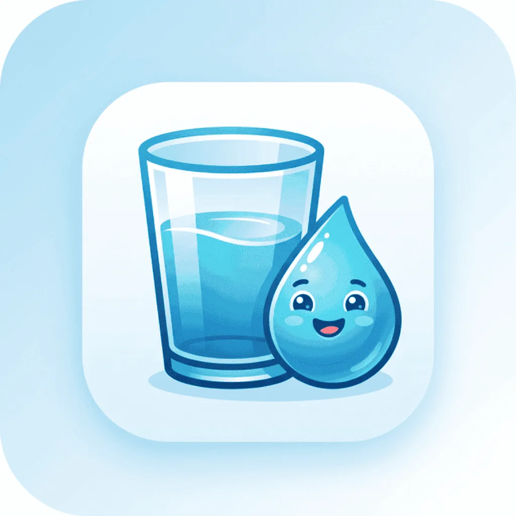 Water Tracker app icon — track daily water intake with reminders, widget, and siri
